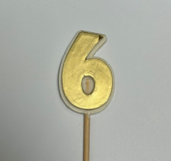 Изображение Фигурка из глазури цифра 6 на шпажке